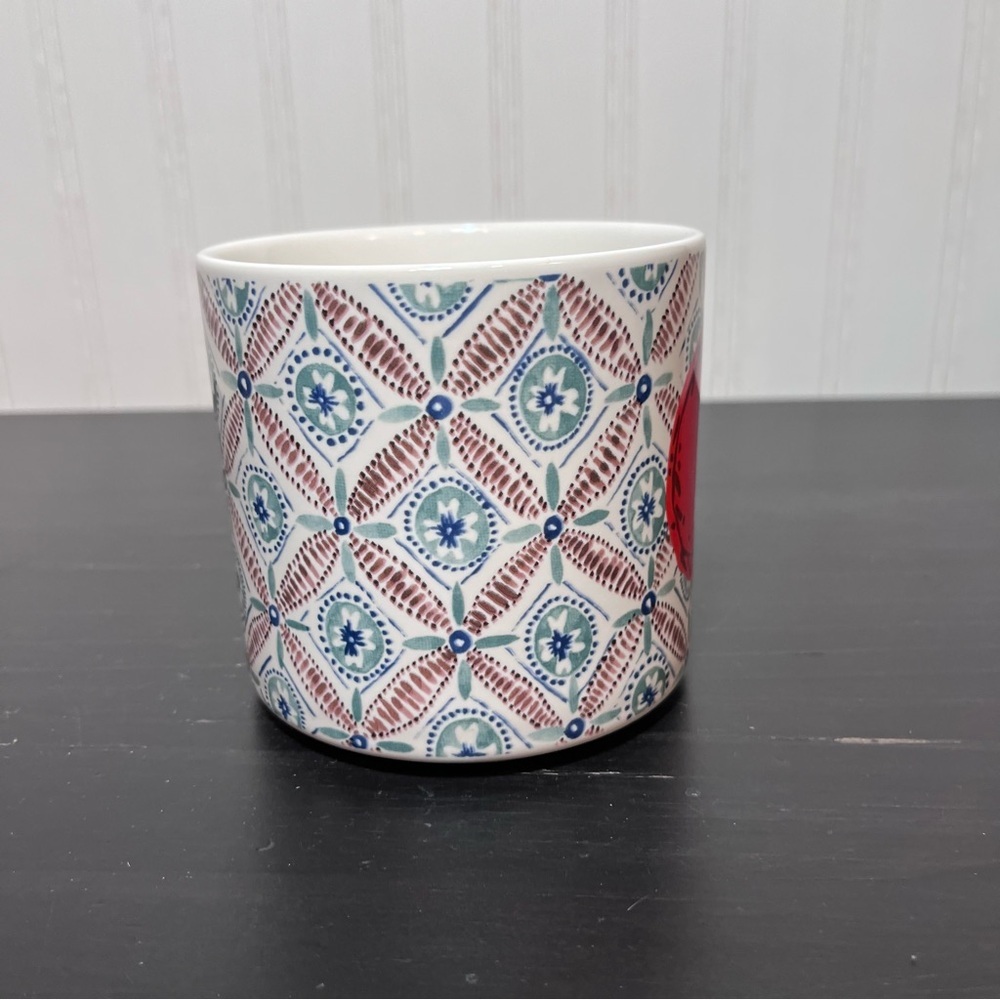 Anthropologie Monogram H Mug Oscar Wilde Quote Quill & Quaver Pattern Initial”H” - Picture 5 of 12